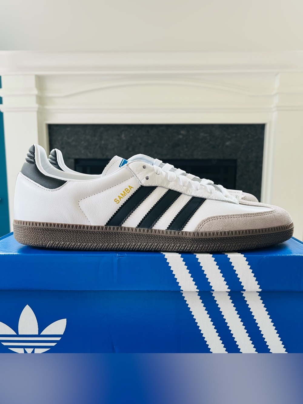 adidas Samba OG Men's Sneakers Low White Black Gum B75806